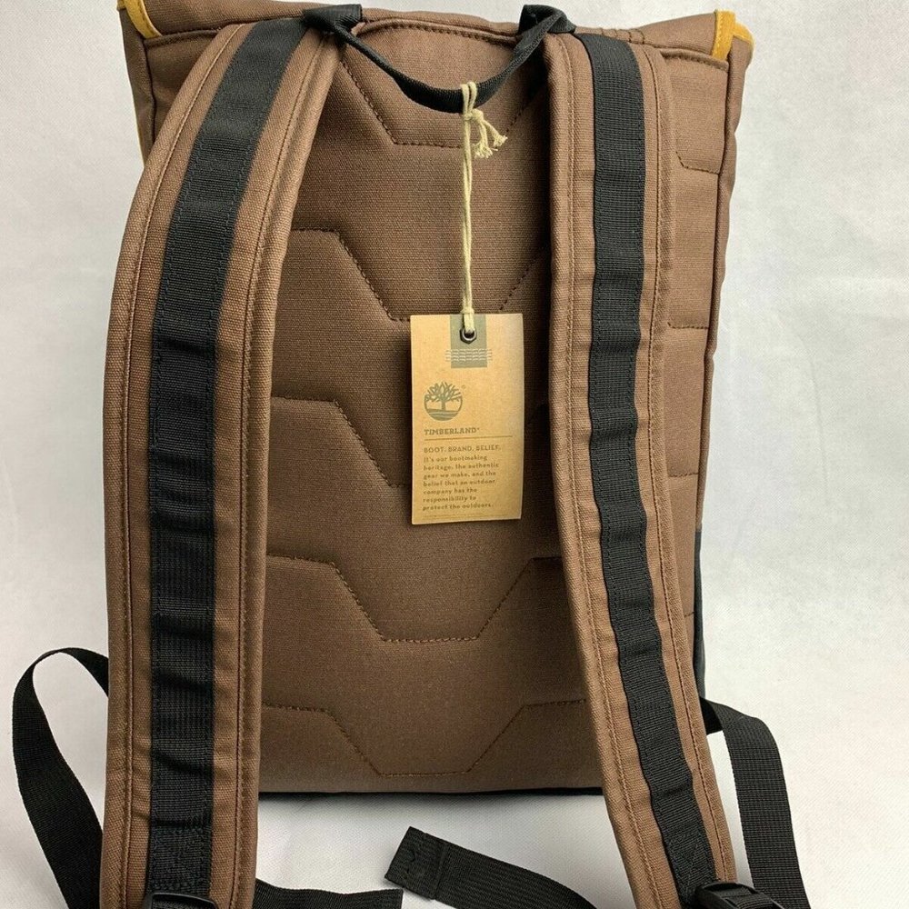 Timberland Natick 17L Brown/Wheat Unisex Backpack J0805-931 - Picture 6 of 7